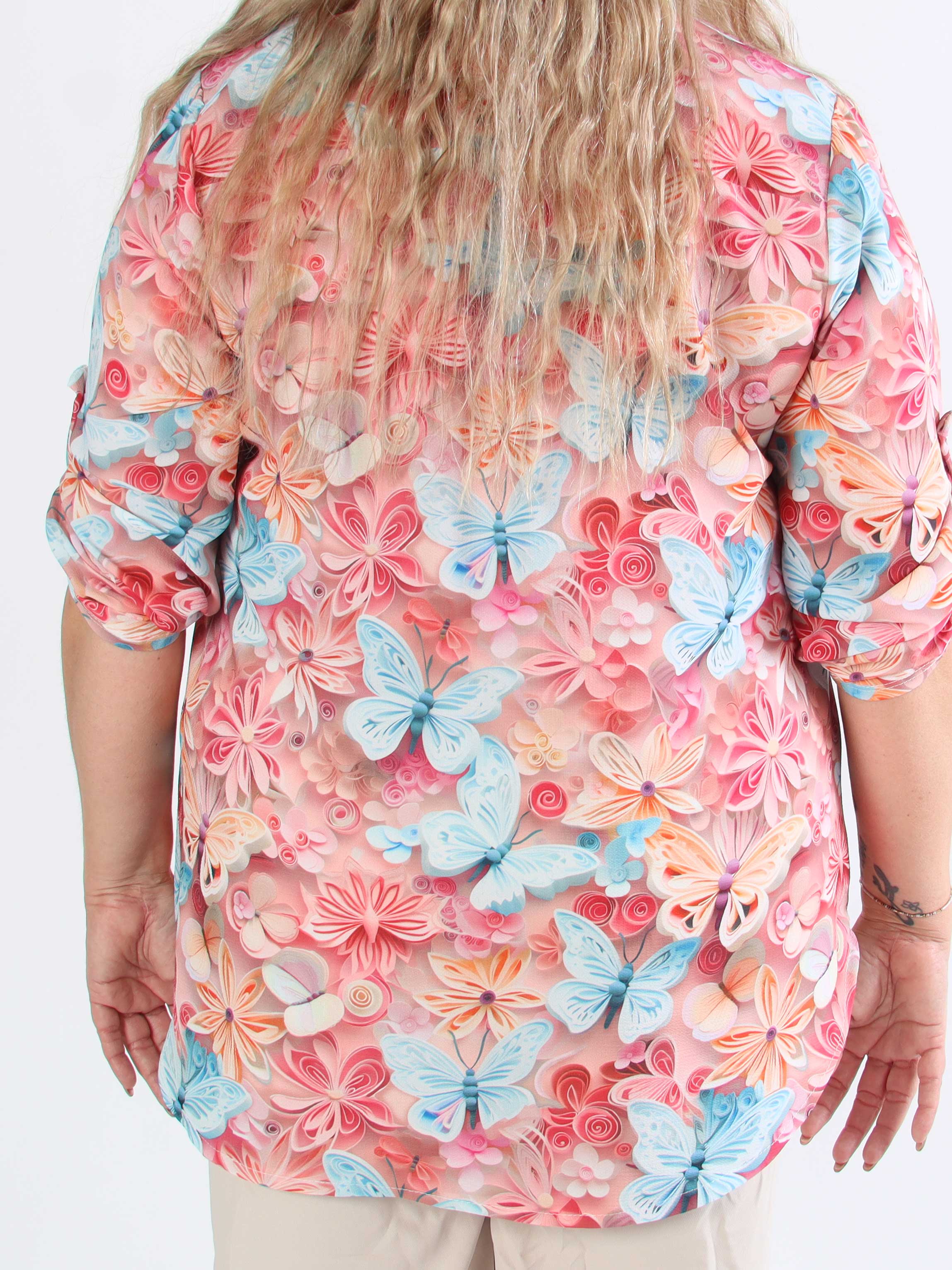 Vanesa Graphic - Söt tunika i viskos i plusstorlek med text